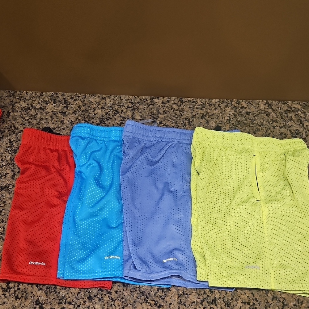 Boys Athletic Shorts - Red, Blue, Purple, Yellow